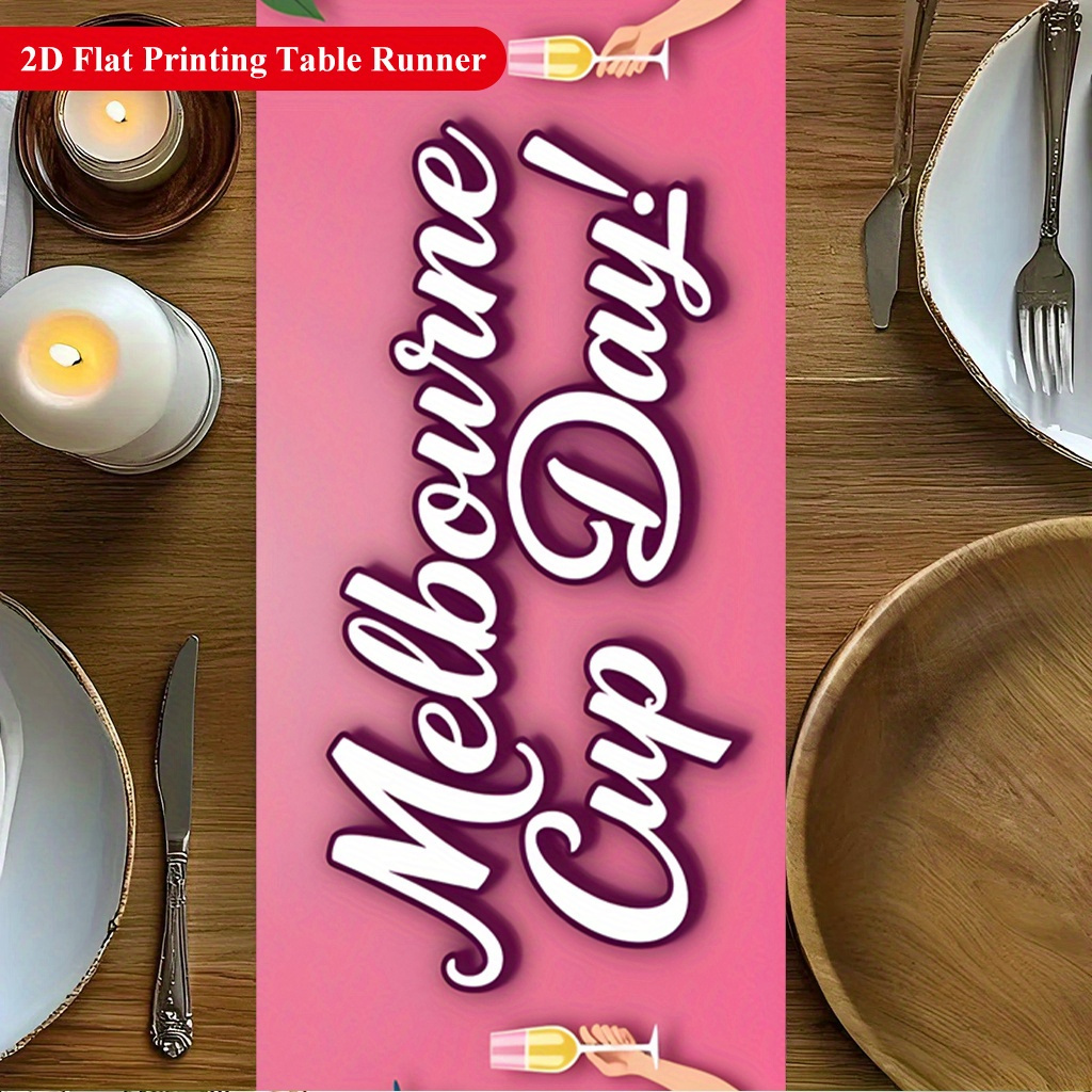 1pc メルボルンカップレーステーブルランナーホリデーパーテ - Home Decor Melbourne のレビューと価格