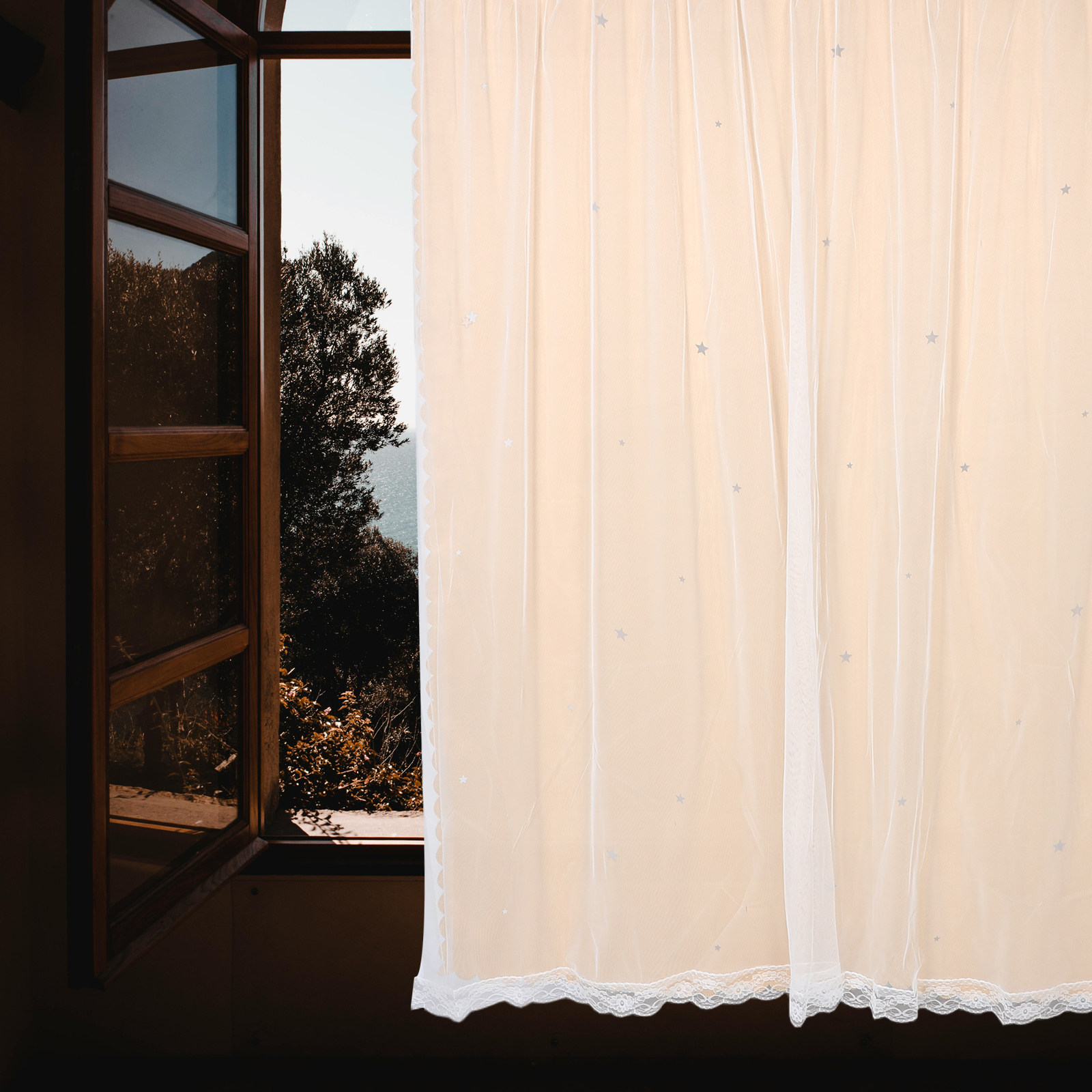 星柄遮光カーテン 寝室 リビングルーム用 簡単お手入れ 日光 - Home Decor Curtains のレビューと価格