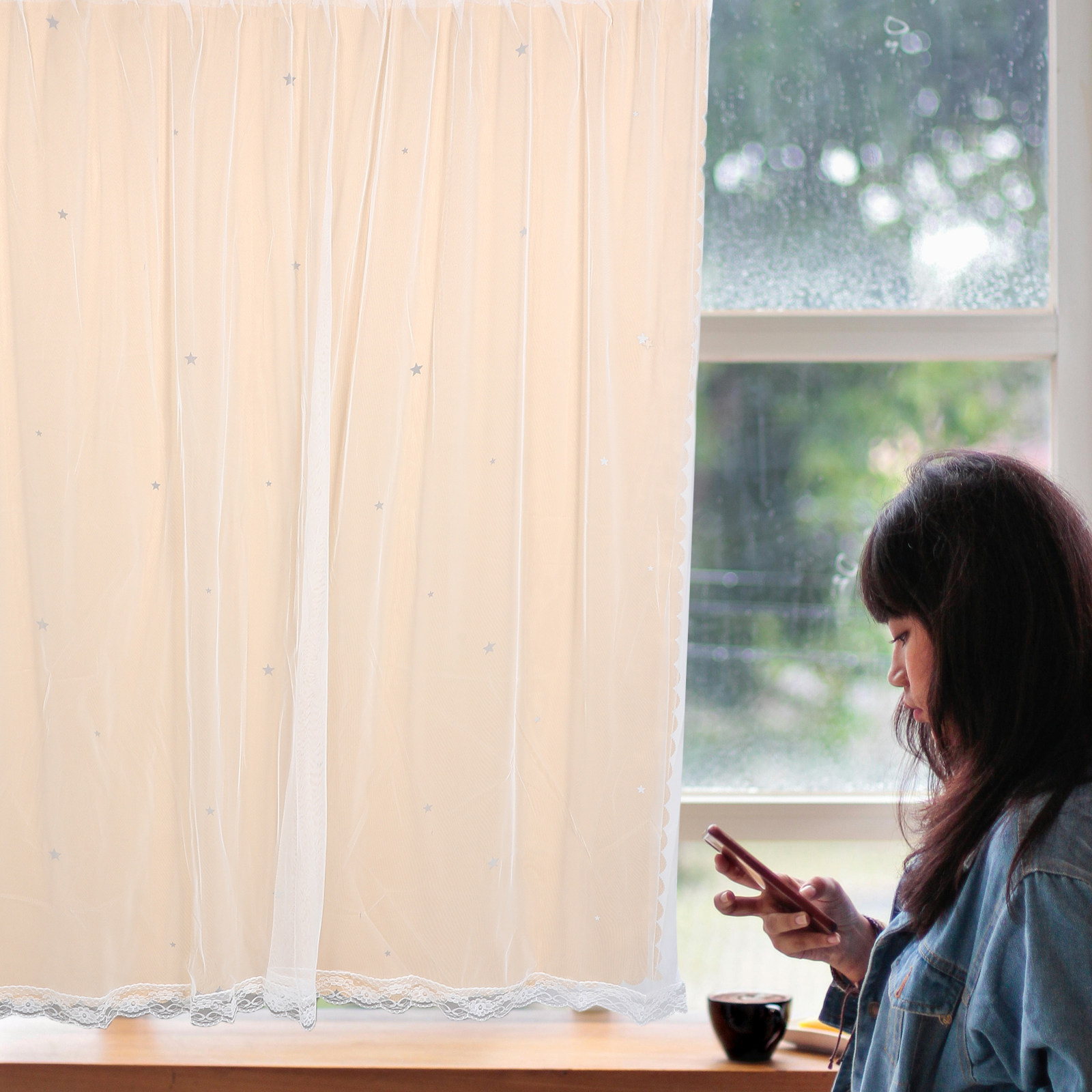 星柄遮光カーテン 寝室 リビングルーム用 簡単お手入れ 日光 - Home Decor Curtains のレビューと価格
