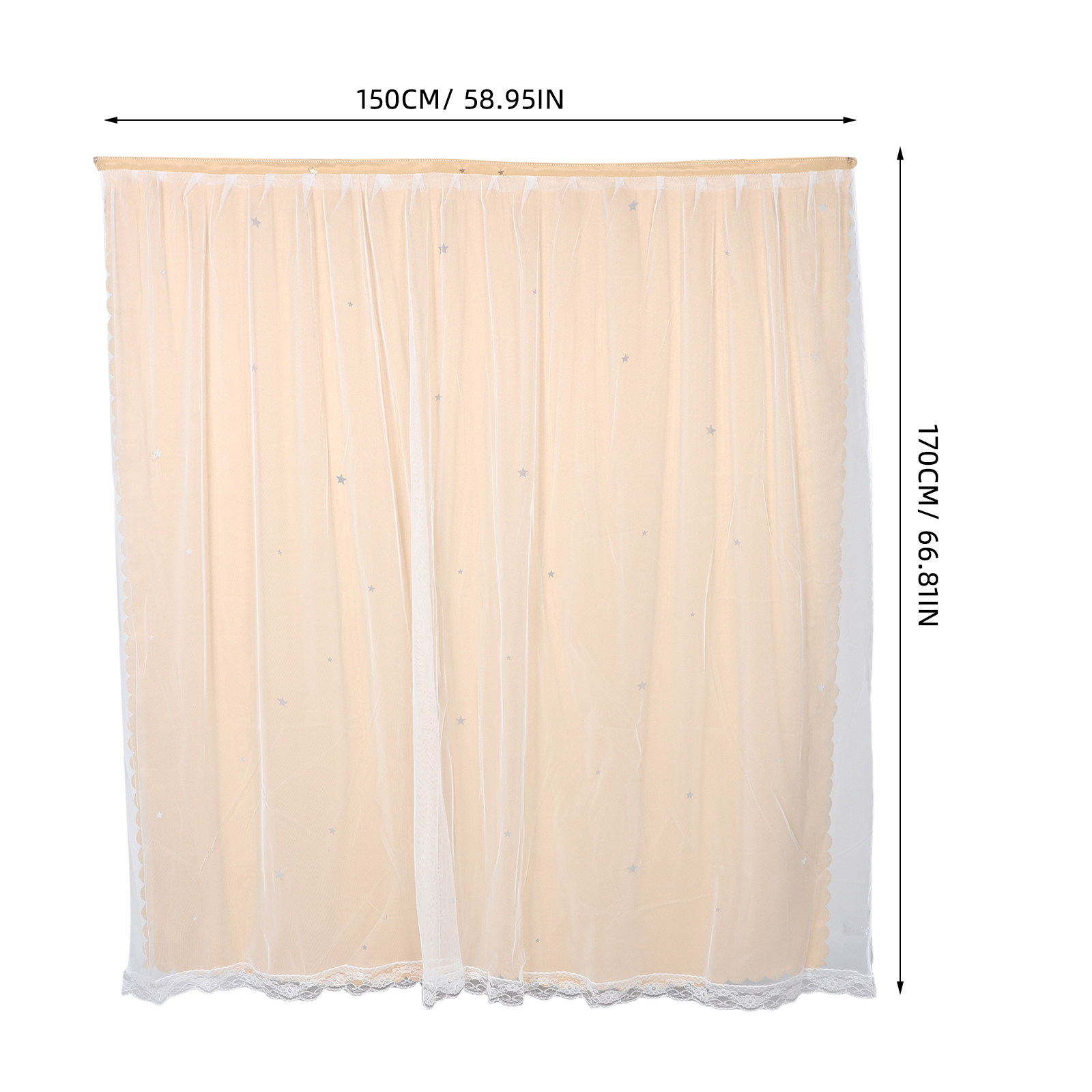 星柄遮光カーテン 寝室 リビングルーム用 簡単お手入れ 日光 - Home Decor Curtains のレビューと価格