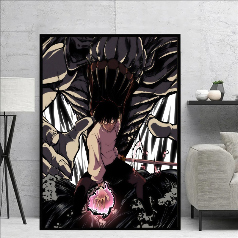 呪術廻戦 呪術廻戦 極悪少年ユタ・オコツ＆伏黒恵 キャンバス - Home Decor Painting のレビューと価格