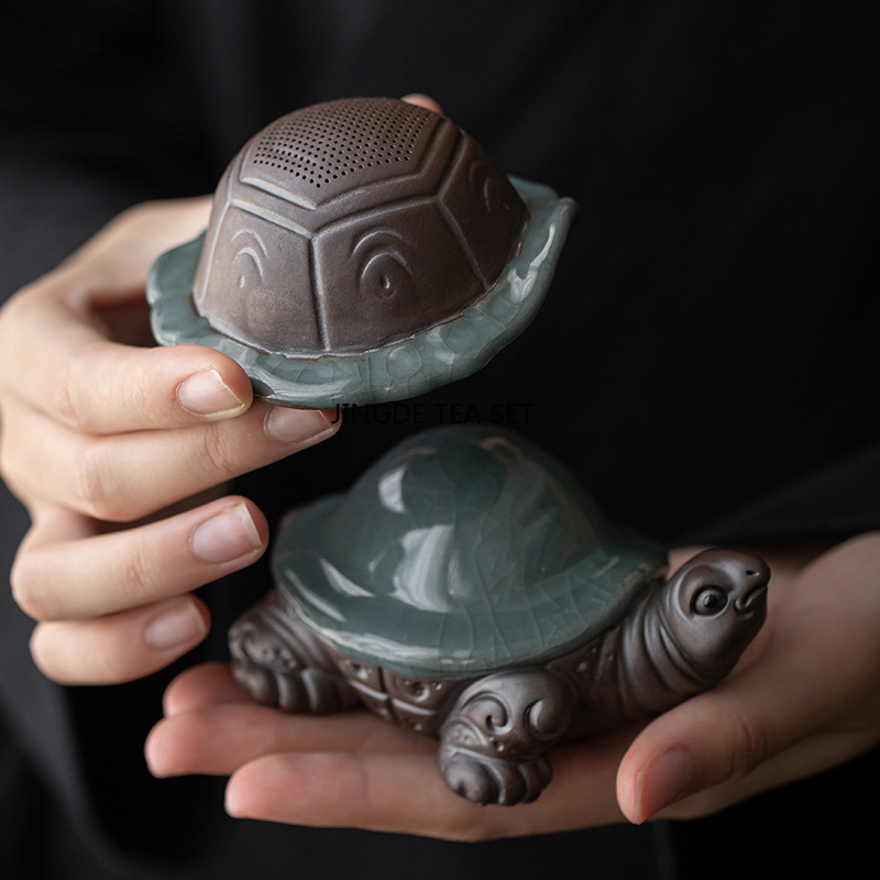 セラミック製の亀型ティーセットフィルター、可愛い動物の置物、 - Home Decor Quirky のレビューと価格