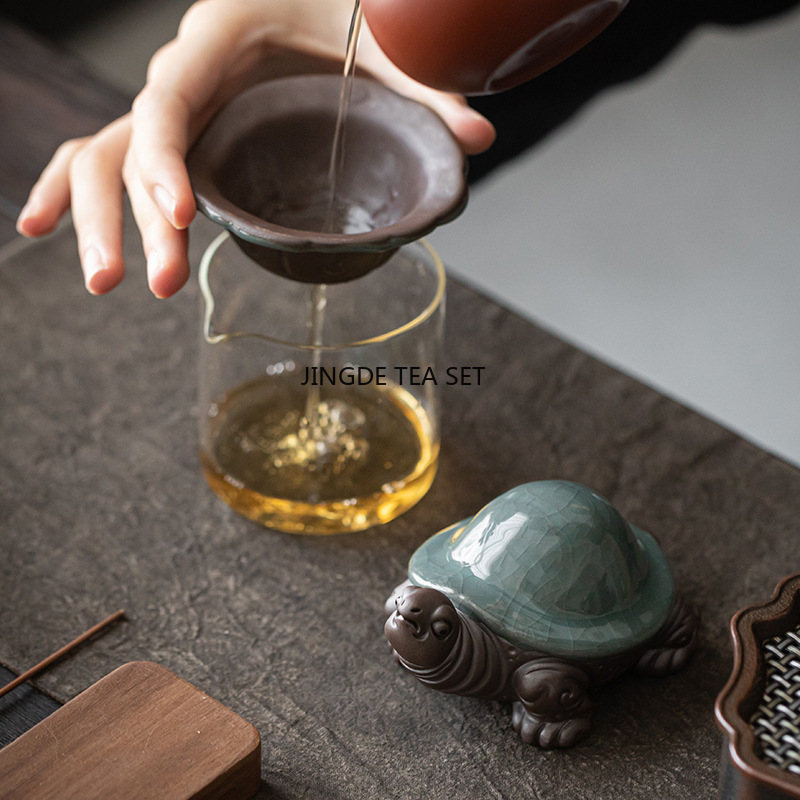 セラミック製の亀型ティーセットフィルター、可愛い動物の置物、 - Home Decor Quirky のレビューと価格