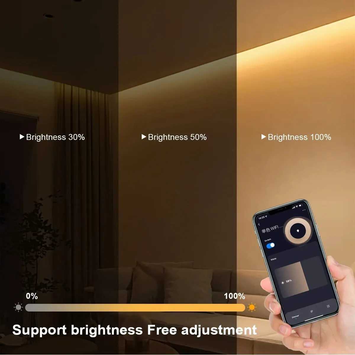 Tuya スマート COB LED ストリップライト、WiF - Home Decor Free App のレビューと価格