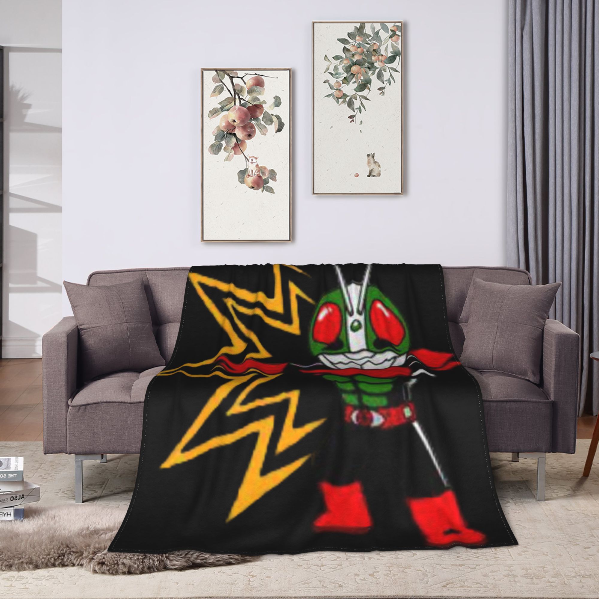 仮面ライダー漫画ブランケット装飾フランネルスローブランケット - Home Decor Design Ideas のレビューと価格