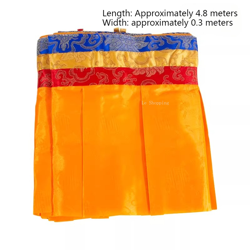 4.6 メートル白/黄色/緑/5 色チベットスタイルカーテン - Home Decor Curtains のレビューと価格