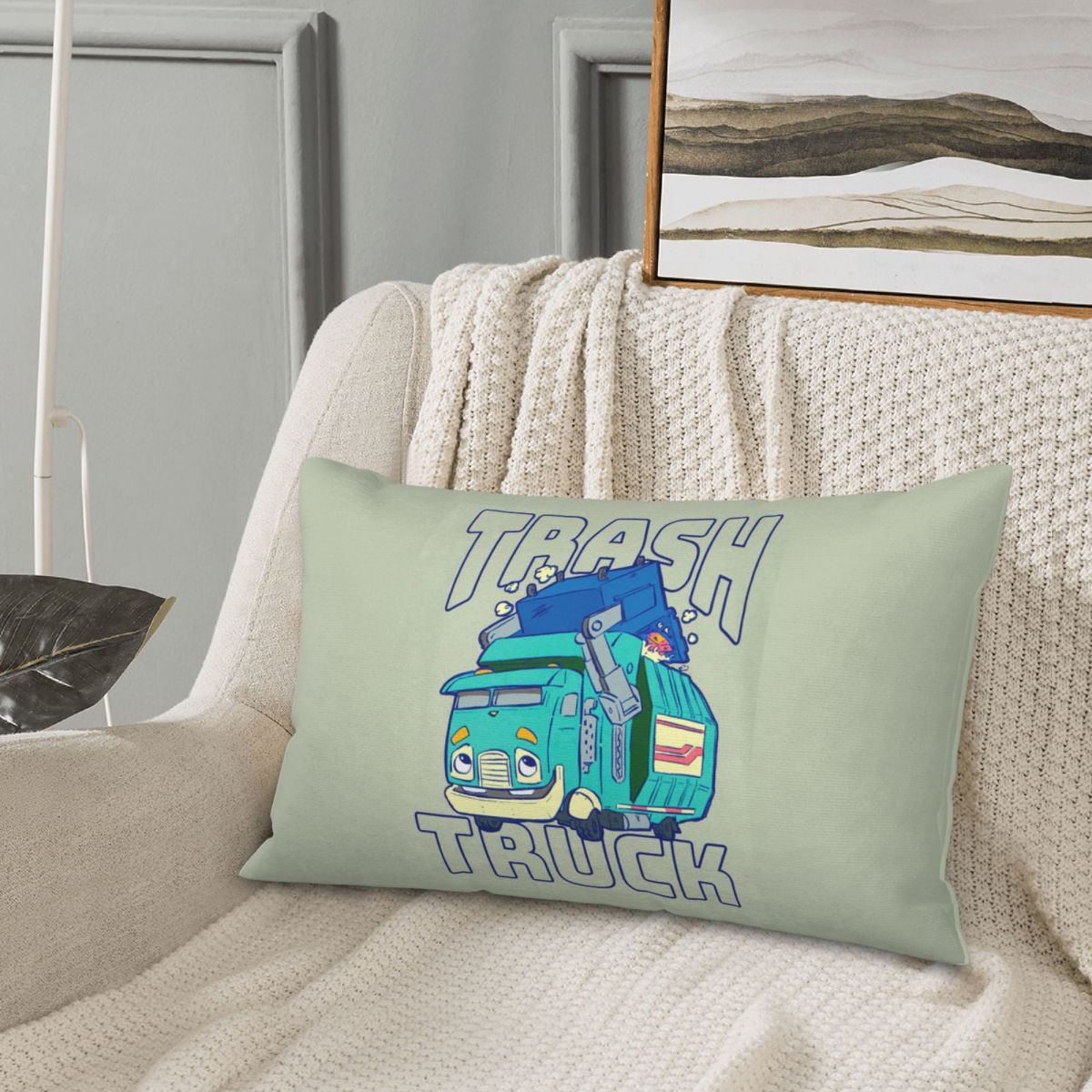 ゴミ収集車漫画 Netflix 長方形枕カバークッションカバ - Home Decor Netflix のレビューと価格