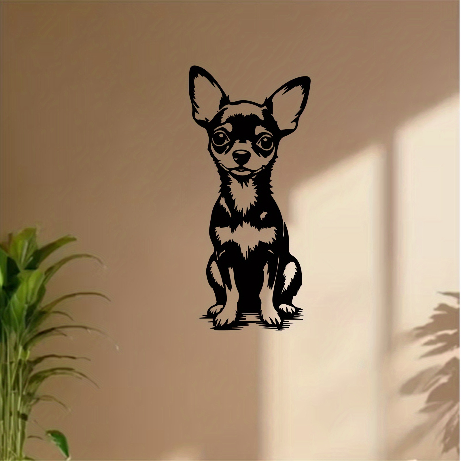 モダンメタルウォールアートかわいいチワワ像アルミ装飾耐久性の - Home Decor Quirky のレビューと価格