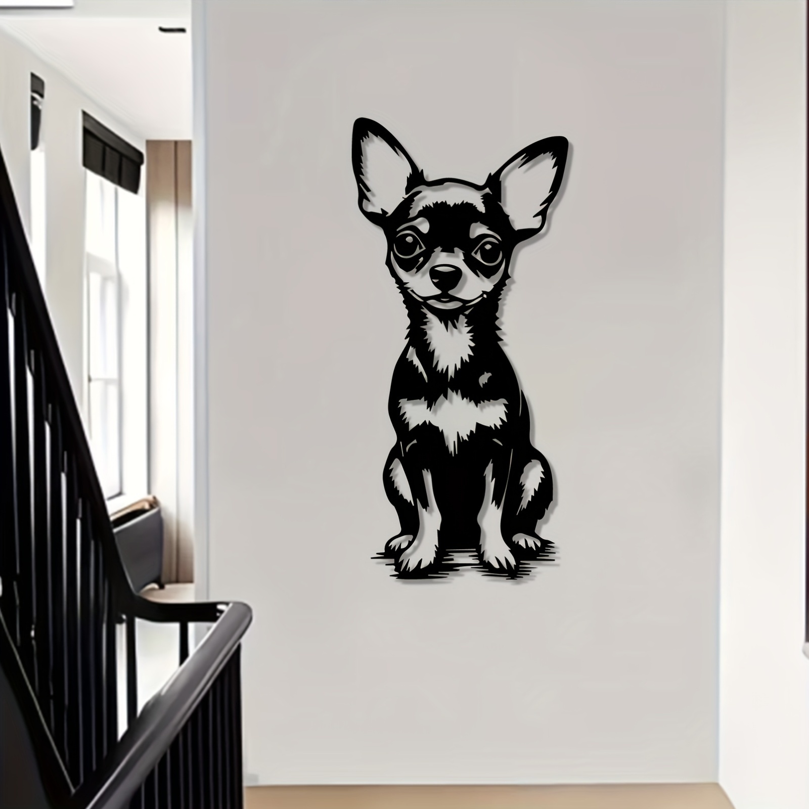 モダンメタルウォールアートかわいいチワワ像アルミ装飾耐久性の - Home Decor Quirky のレビューと価格