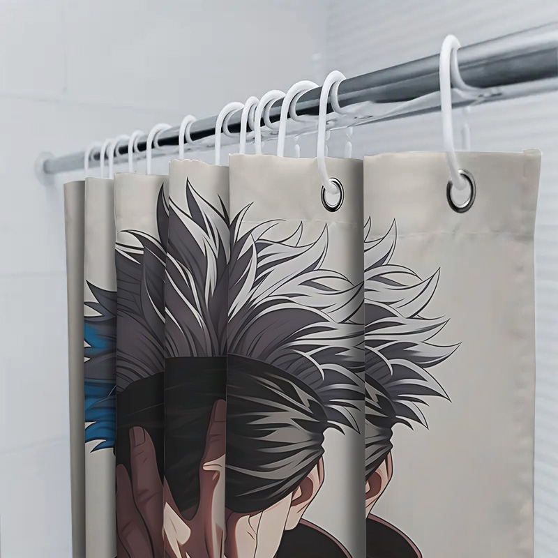 アニメスタイルのシャワーカーテン ユニークなデザイン ホーム - Home Decor Design Ideas のレビューと価格