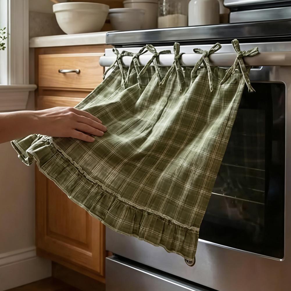オーブンカバー　手作り農家風オーブンカバー　フリル付き　スト - Home Decor Curtains のレビューと価格