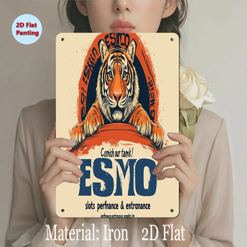 ヴィンテージタイガーデザインの鉄製メタルサイン - 「ESM - Home Decor Design Ideas のレビューと価格