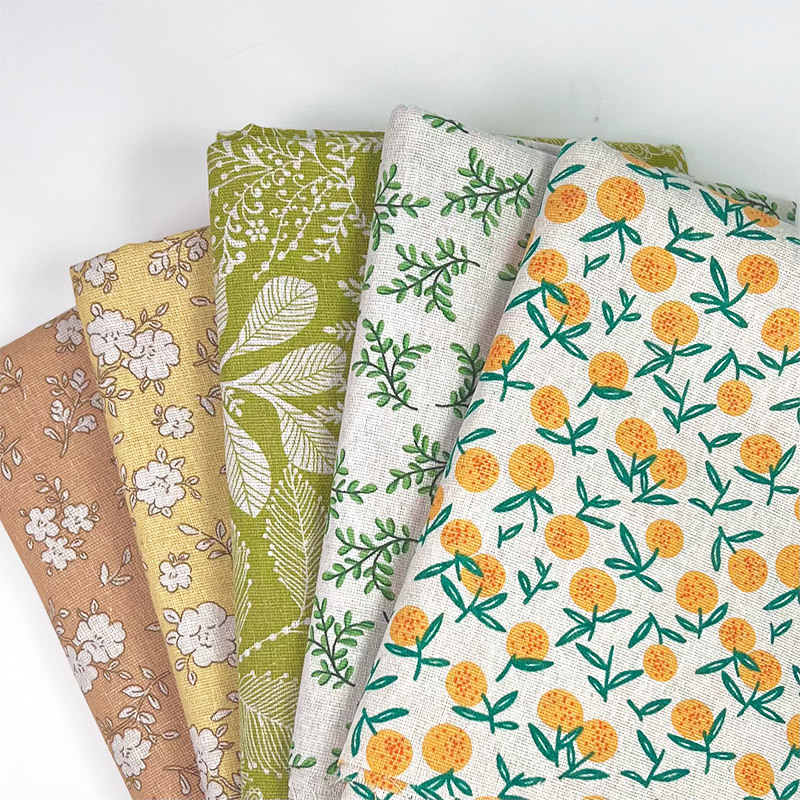 牧歌的な花柄のコットンリネン混紡生地、テーブルクロス、ソファ - Home Decor Curtains のレビューと価格