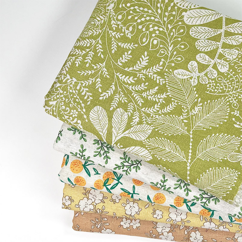 牧歌的な花柄のコットンリネン混紡生地、テーブルクロス、ソファ - Home Decor Curtains のレビューと価格