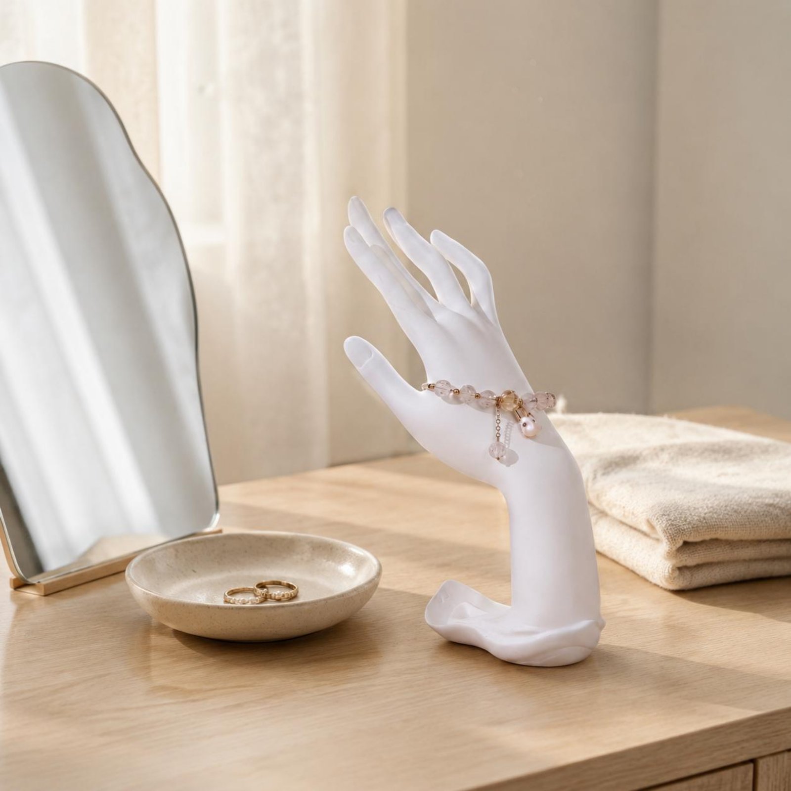 3ピースハンドフォームブレスレットスタンドギフトアイデア樹脂 - Home Decor Design Ideas のレビューと価格