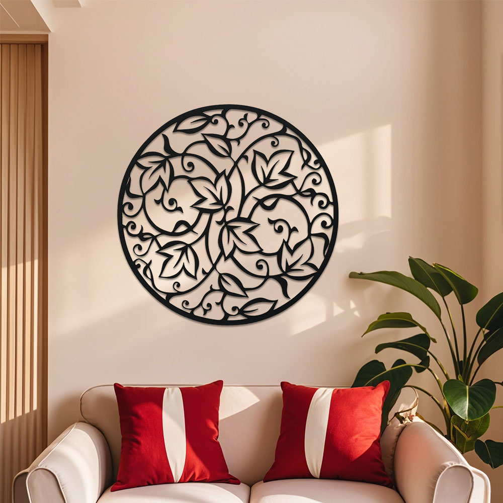 エレガントなブラックメタルマンダラウォールアート、ボヘミアン - Home Decor Yoga のレビューと価格