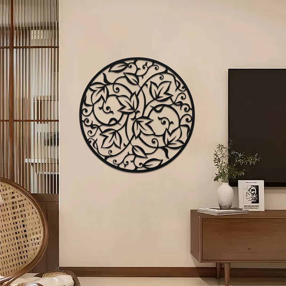 エレガントなブラックメタルマンダラウォールアート、ボヘミアン - Home Decor Yoga のレビューと価格