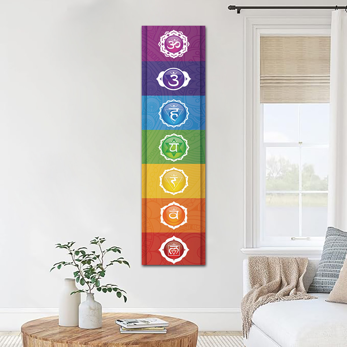カラフルな要素の装飾タペストリー、壁掛け、アートファブリック - Home Decor Yoga のレビューと価格