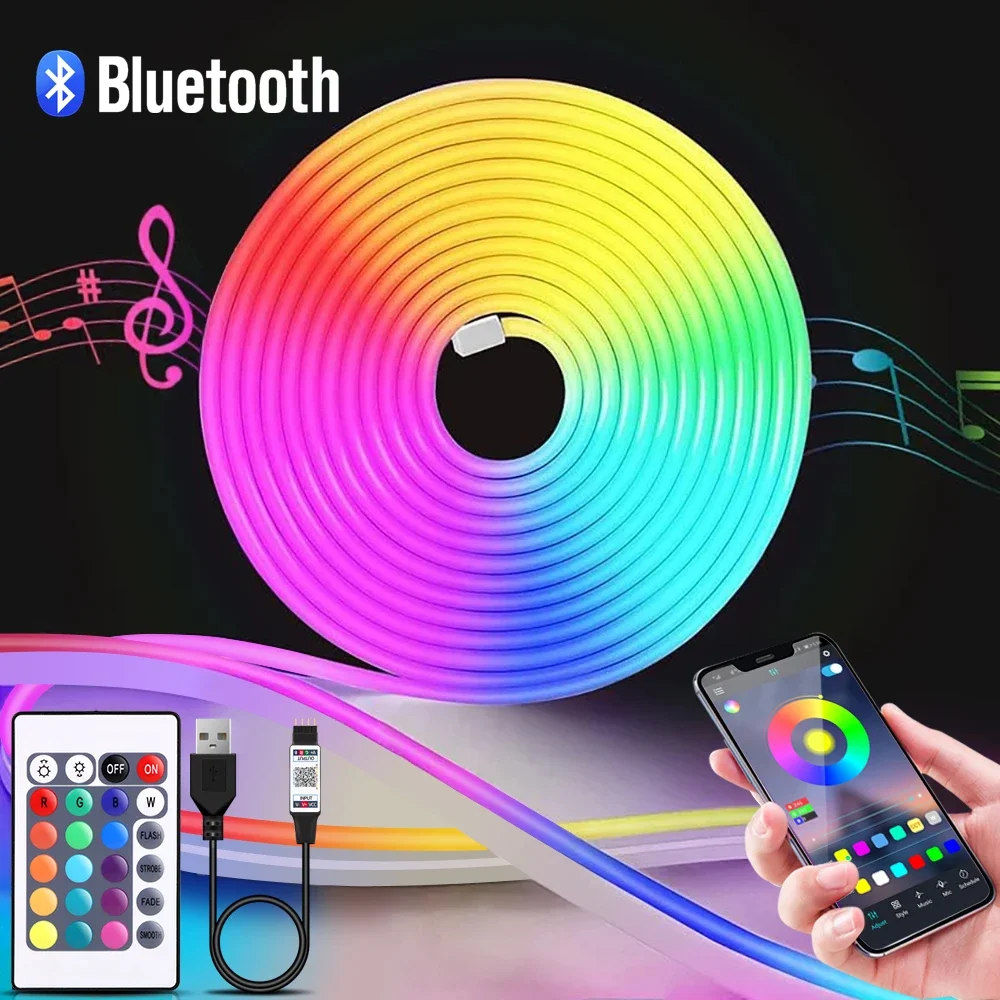 1-5m RGB LEDネオンストリップライト 5V USB - Home Decor Pinterest のレビューと価格