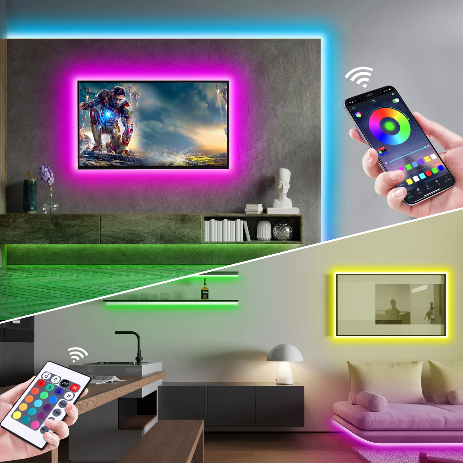 1-5m RGB LEDネオンストリップライト 5V USB - Home Decor Pinterest のレビューと価格