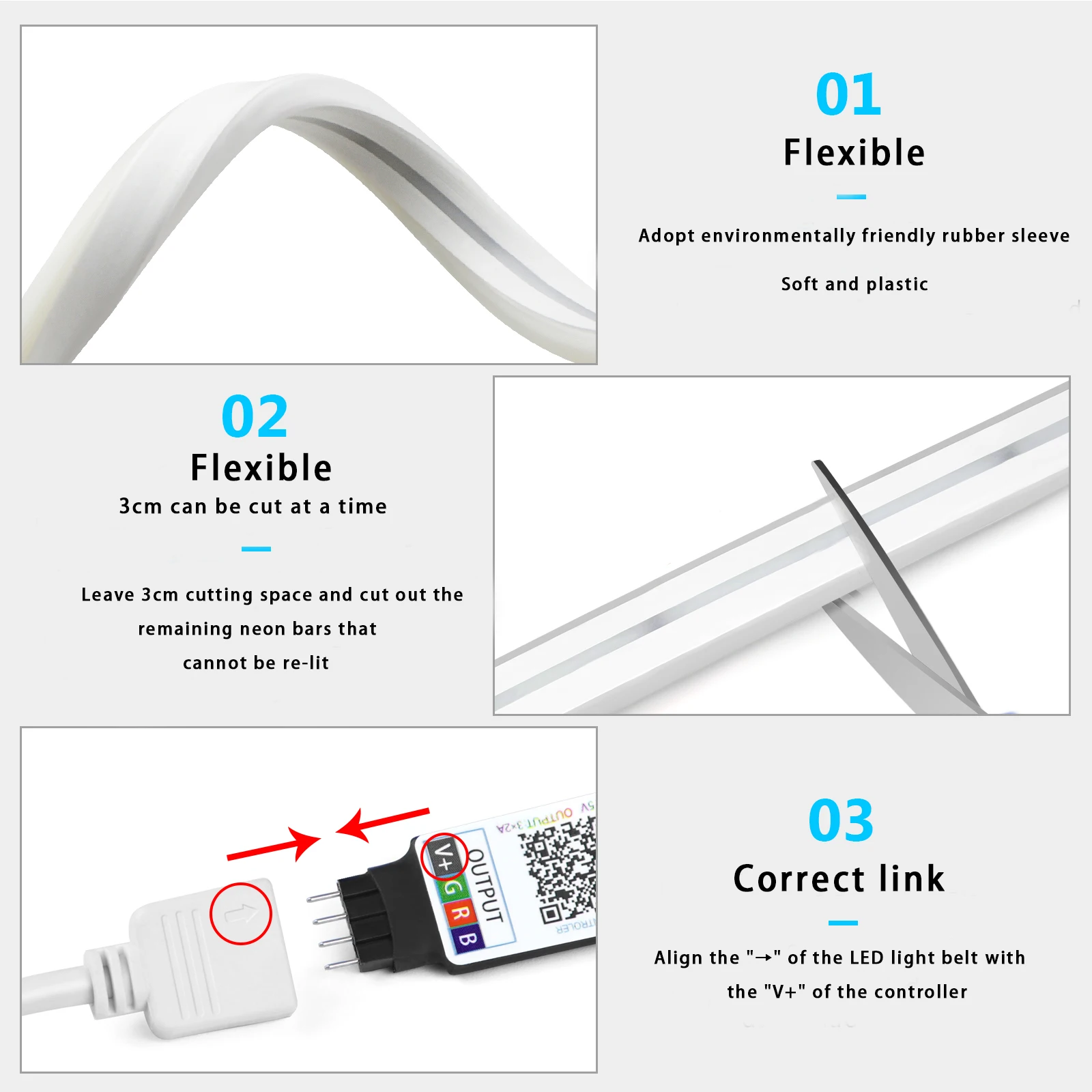 1-5m RGB LEDネオンストリップライト 5V USB - Home Decor Pinterest のレビューと価格