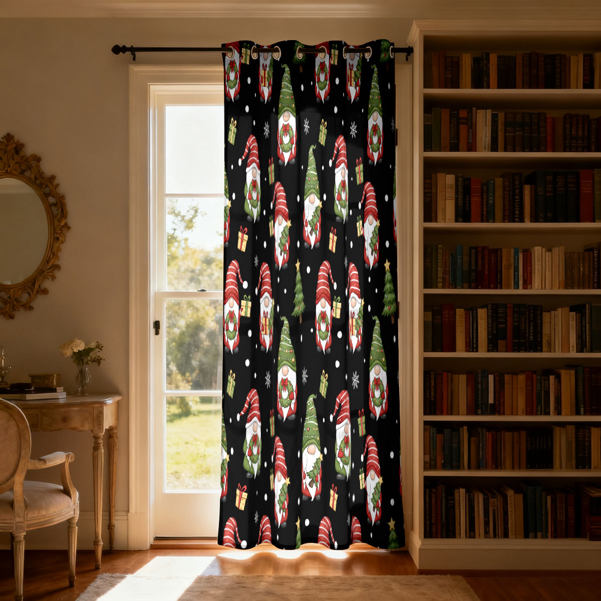 クリスマスドワーフクリスマスツリーギフトプリントシングルルー - Home Decor Curtains のレビューと価格